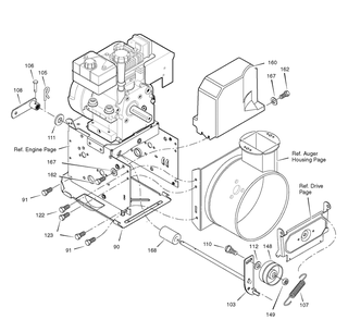 Frame Diagram and Parts List for 1695374-6271100X83 2007 Briggs and Stratton Snow Blower